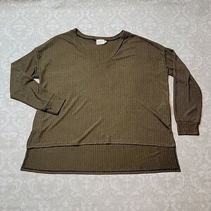 Crescent Drive Dolman Sleeve Shimmer Top